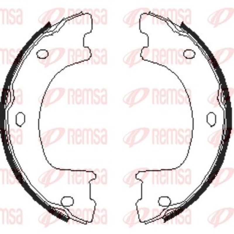 REMSA Brake Shoe Set, parking brake