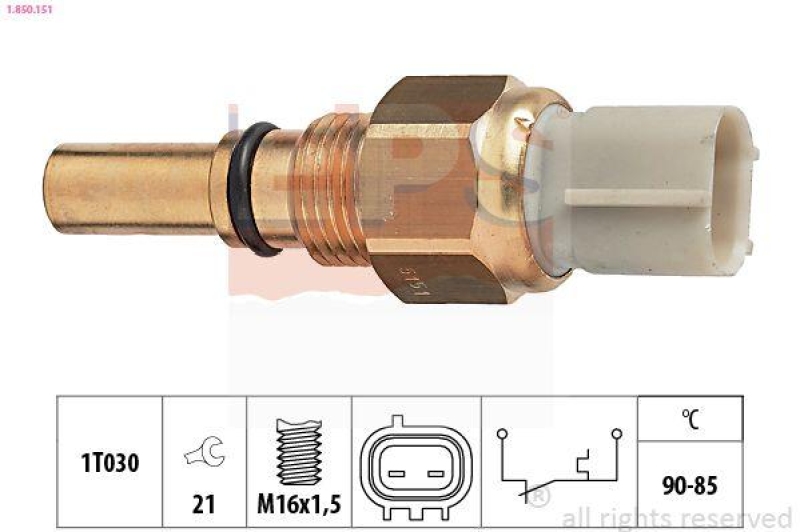 EPS Temperaturschalter, Kühlerlüfter Made in Italy - OE Equivalent