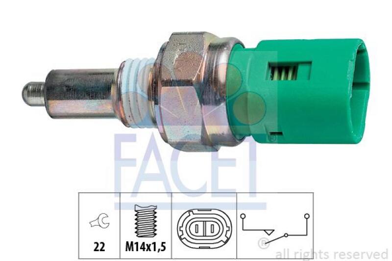 FACET Switch, reverse light Made in Italy - OE Equivalent