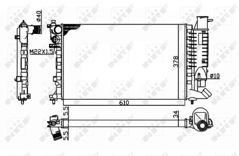 NRF Radiator, engine cooling