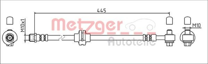 METZGER Bremsschlauch 4111924