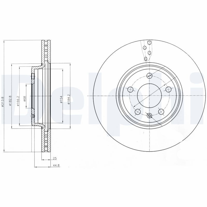 2x DELPHI Bremsscheibe