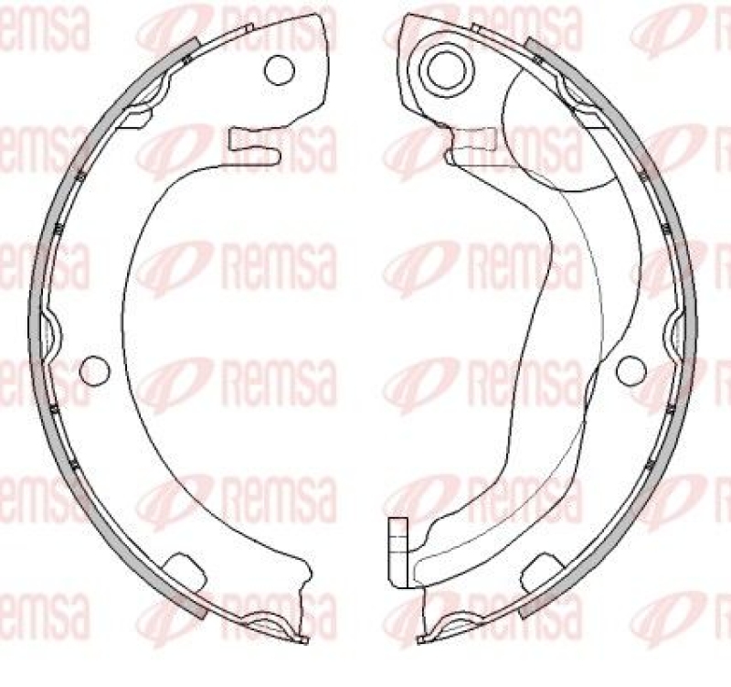 REMSA Brake Shoe Set, parking brake