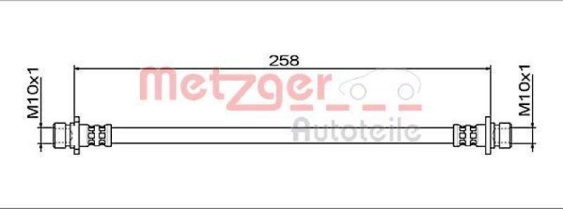 METZGER Bremsschlauch GREENPARTS 4111942