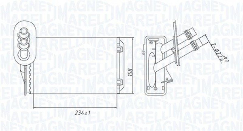 MAGNETI MARELLI Wärmetauscher, Innenraumheizung