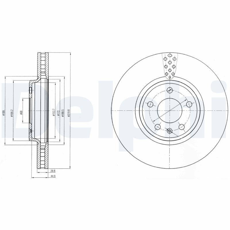 2x DELPHI Bremsscheibe