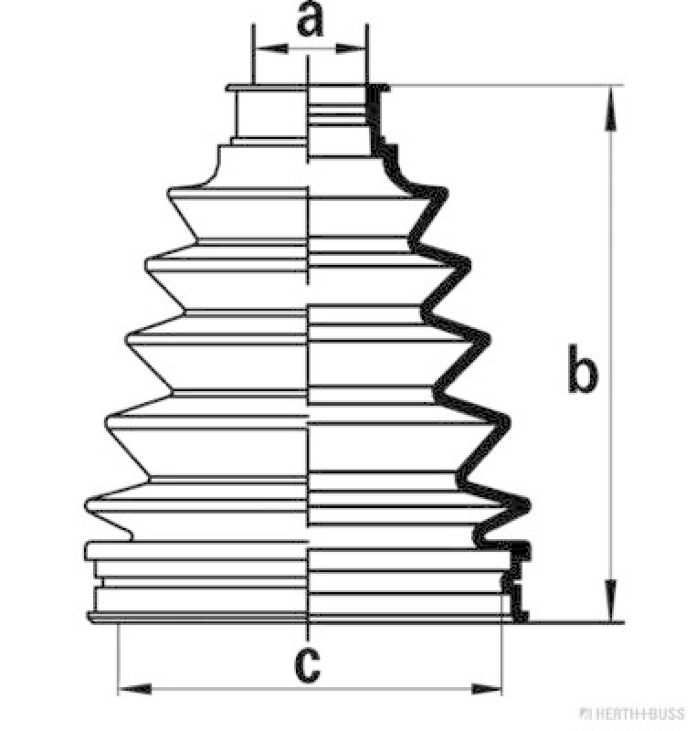 HERTH+BUSS JAKOPARTS Bellow Set, drive shaft