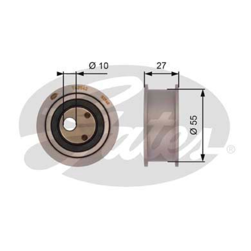 GATES Spannrolle, Zahnriemen PowerGrip®