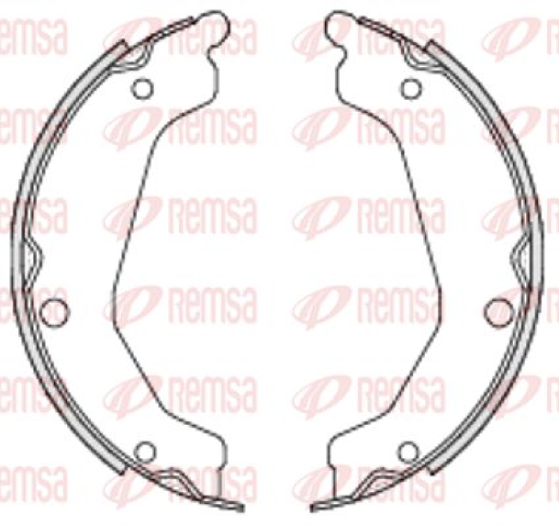 REMSA Brake Shoe Set, parking brake