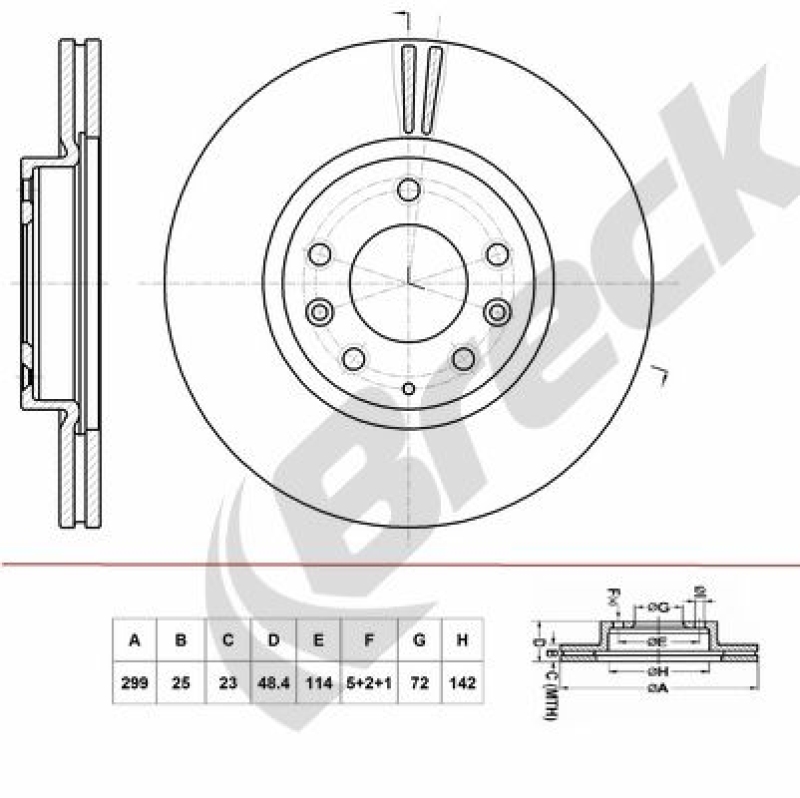 2x BRECK Brake Disc