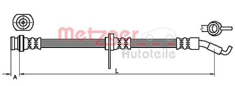 METZGER Bremsschlauch 4110468