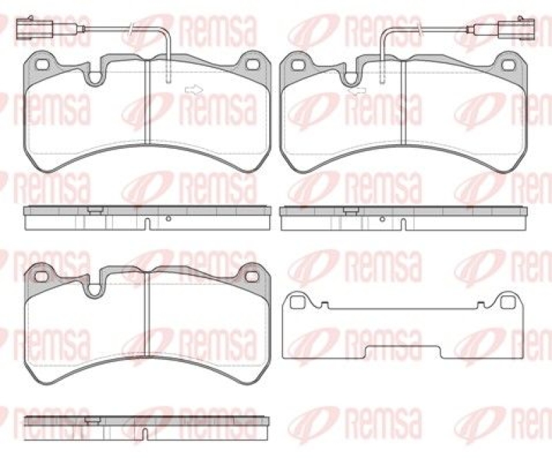 REMSA Brake Pad Set, disc brake