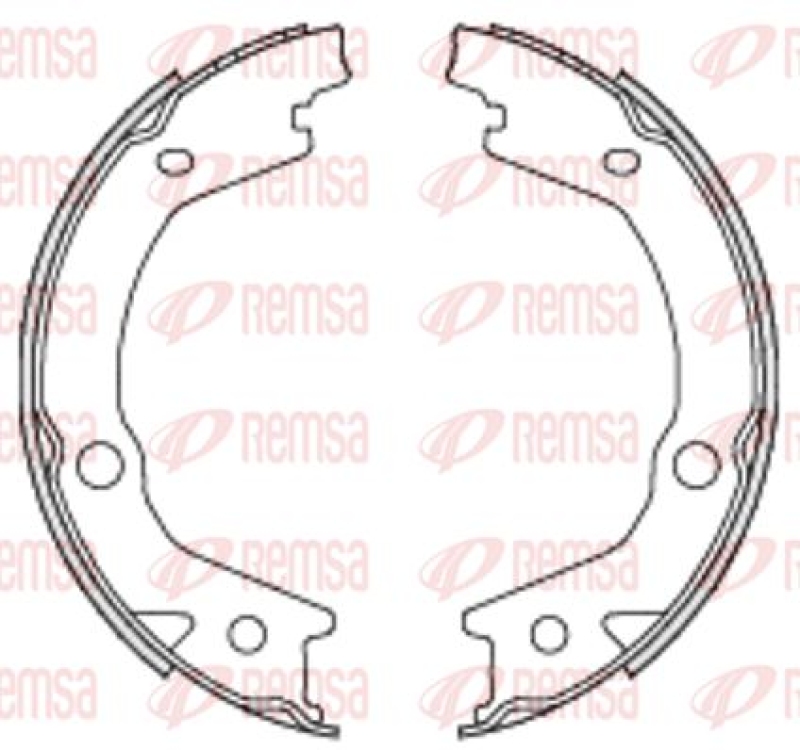 REMSA Brake Shoe Set, parking brake