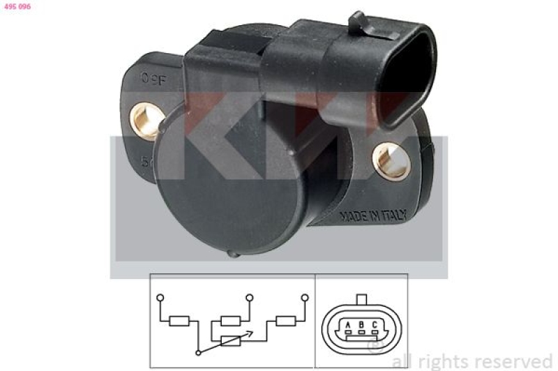 KW Sensor, Drosselklappenstellung Made in Italy - OE Equivalent