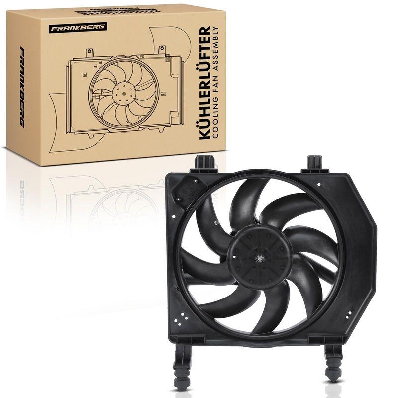 1x Frankberg Motorkühler Einfachlüfter mit Kühlerlüfterrahmen passend für Ford Fiesta IV JA Courier Puma 1.2L-1.7L 5481FB0025697