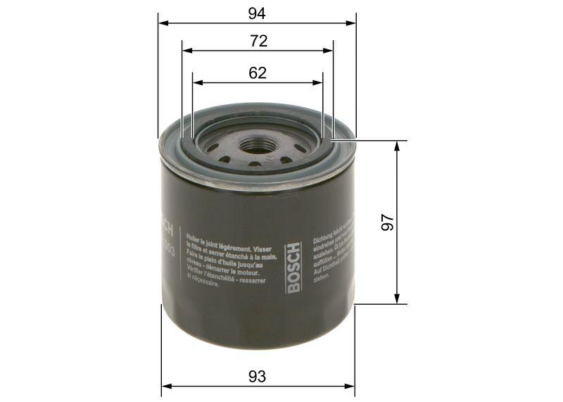 BOSCH &Ouml;lfilter 0 986 452 003