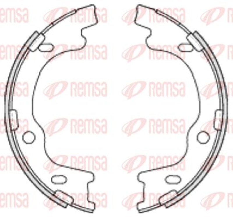 REMSA Brake Shoe Set, parking brake