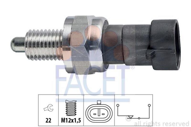 FACET Schalter, Rückfahrleuchte Made in Italy - OE Equivalent