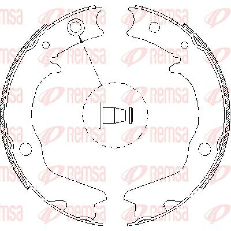 REMSA Brake Shoe Set, parking brake