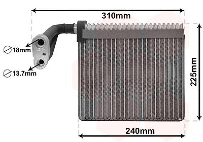 VAN WEZEL Verdampfer, Klimaanlage