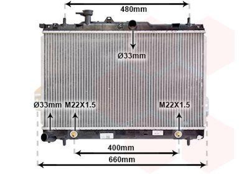 VAN WEZEL Radiator, engine cooling