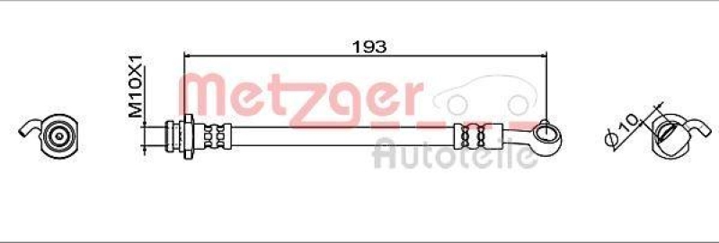 METZGER Bremsschlauch GREENPARTS 4111951
