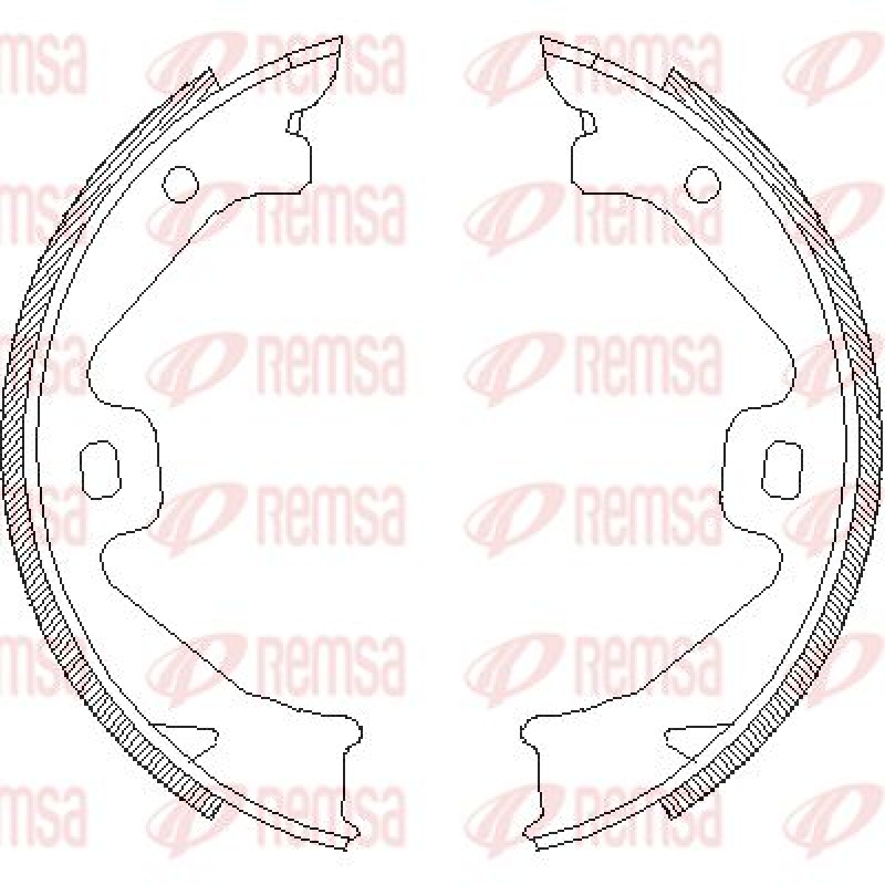 REMSA Brake Shoe Set, parking brake