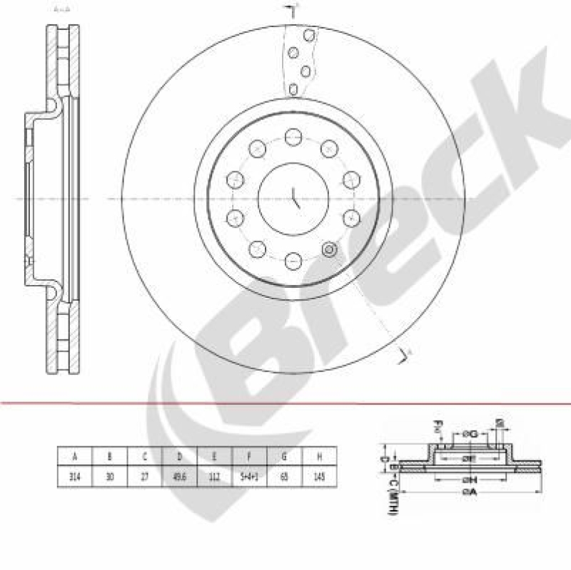 2x BRECK Brake Disc