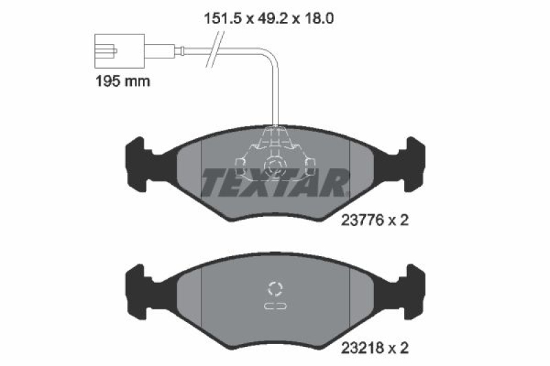 TEXTAR Bremsbelagsatz, Scheibenbremse