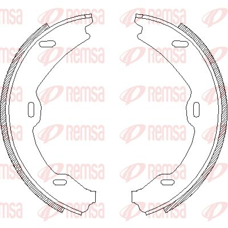 REMSA Bremsbackensatz, Feststellbremse