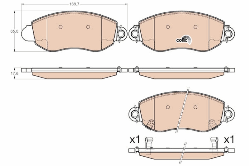 TRW Brake Pad Set, disc brake COTEC