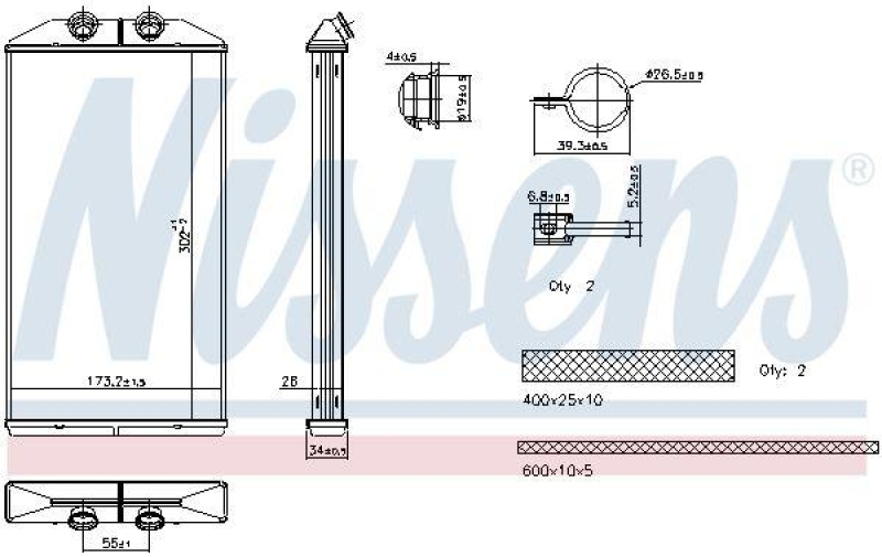 NISSENS Wärmetauscher, Innenraumheizung
