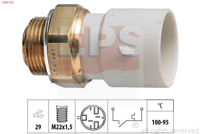 EPS Temperaturschalter, Kühlerlüfter Made in Italy - OE Equivalent