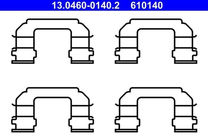 ATE Zubeh&ouml;rsatz, Scheibenbremsbelag 13.0460-0140.2