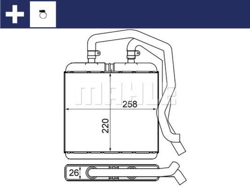 MAHLE Wärmetauscher, Innenraumheizung BEHR