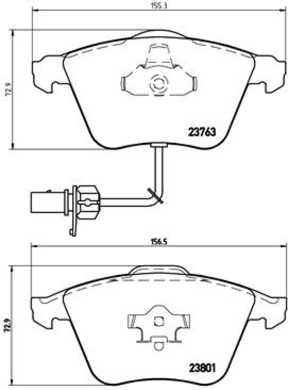 BREMBO Bremsbelagsatz, Scheibenbremse