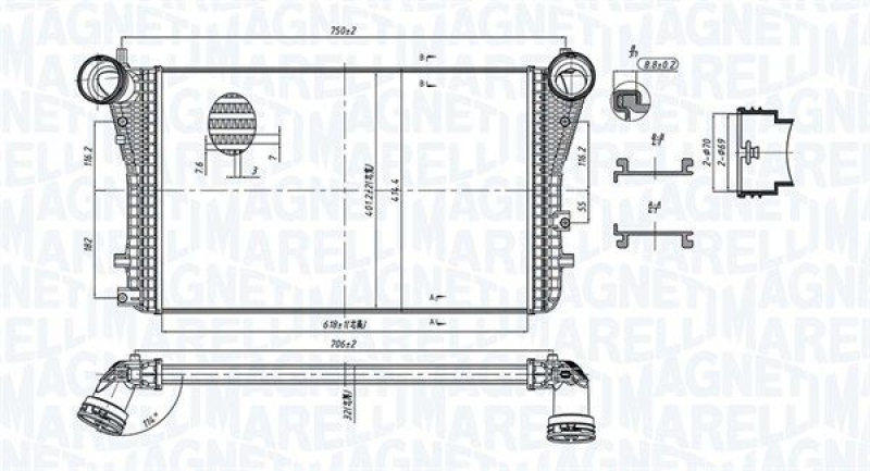 MAGNETI MARELLI Ladeluftkühler