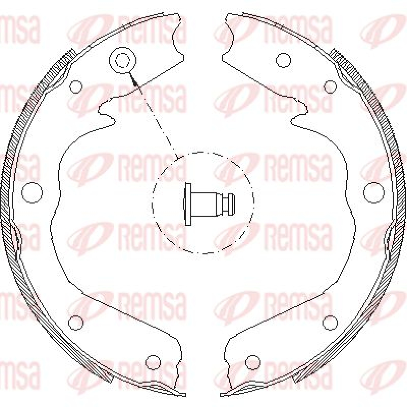 REMSA Brake Shoe Set, parking brake