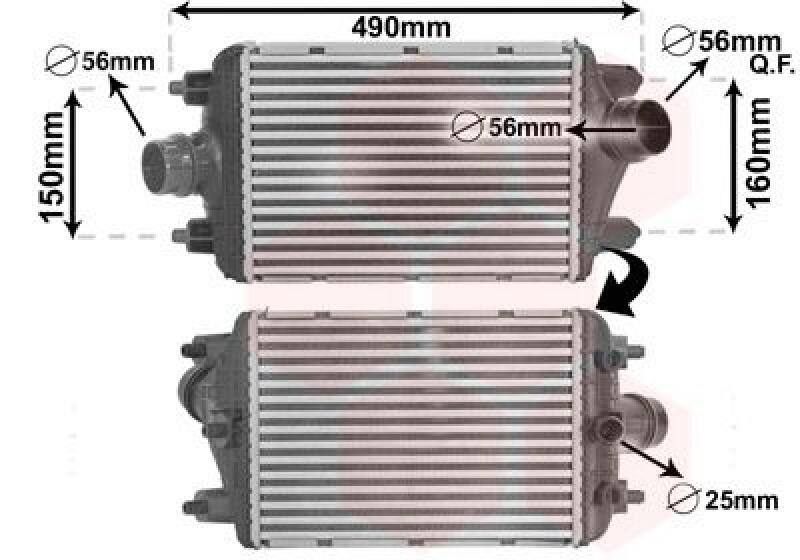 VAN WEZEL Intercooler, charger