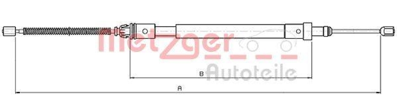 METZGER Seilzug, Feststellbremse 104575