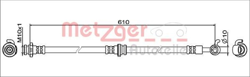 METZGER Bremsschlauch 4111961