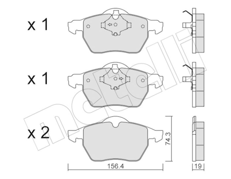 METELLI Brake Pad Set, disc brake