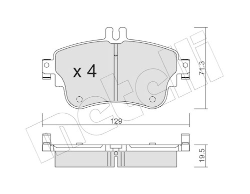 METELLI Brake Pad Set, disc brake