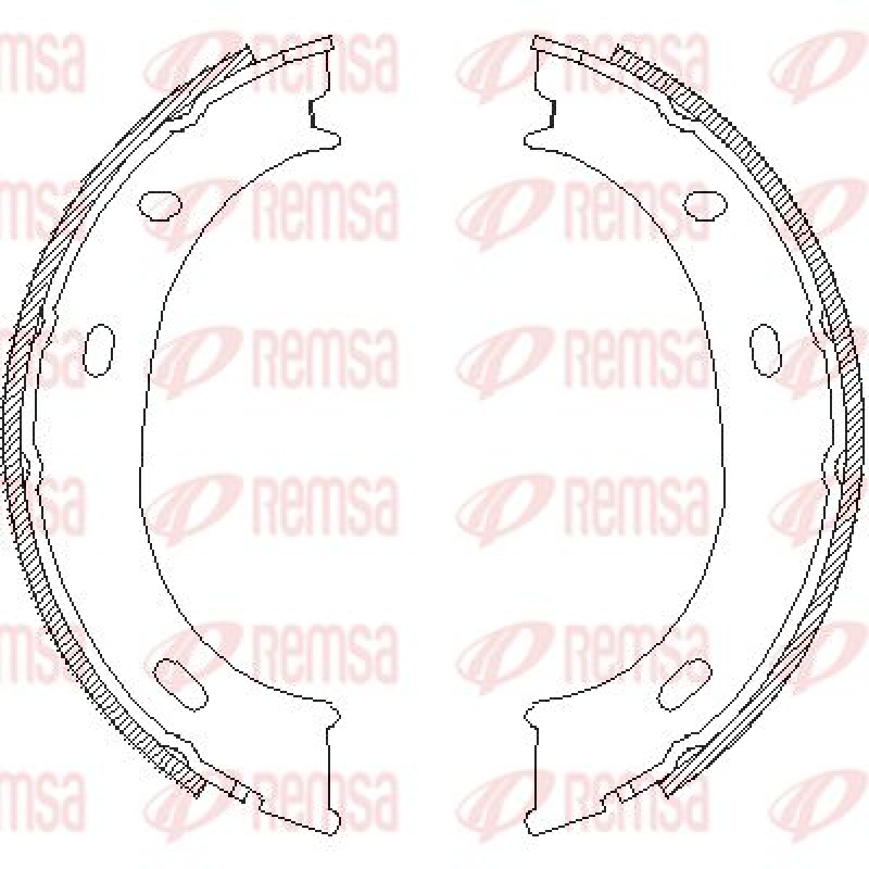 REMSA Brake Shoe Set, parking brake