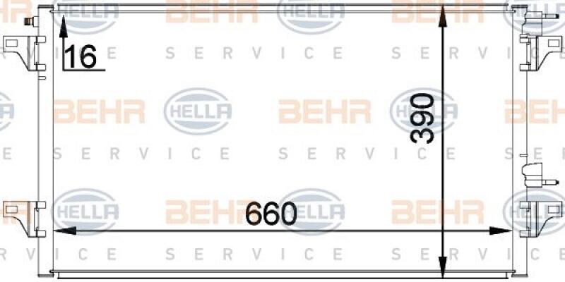 HELLA Condenser, air conditioning
