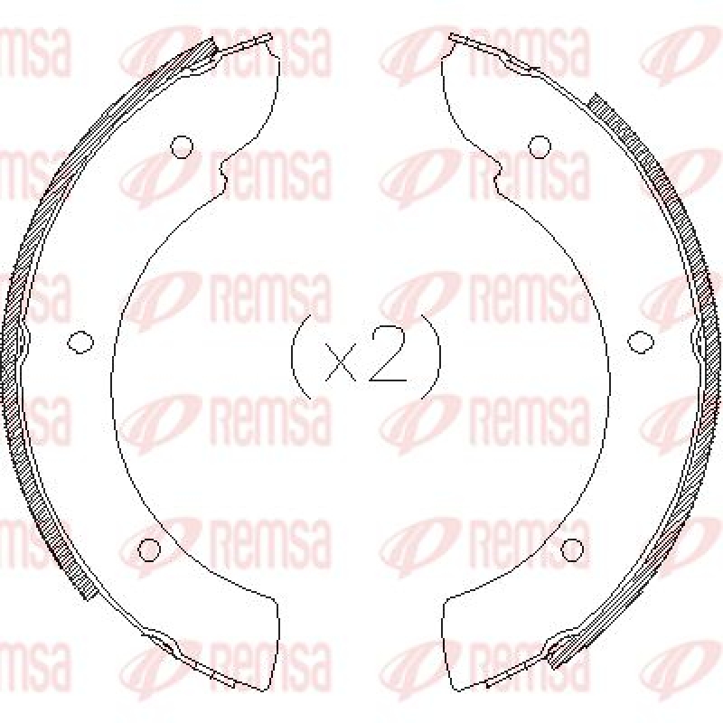 REMSA Brake Shoe Set, parking brake