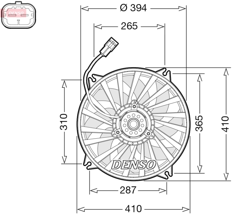 DENSO L&uuml;fter, Motork&uuml;hlung DER07012
