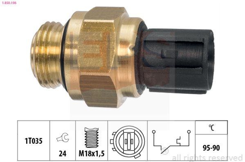 EPS Temperaturschalter, Kühlerlüfter Made in Italy - OE Equivalent