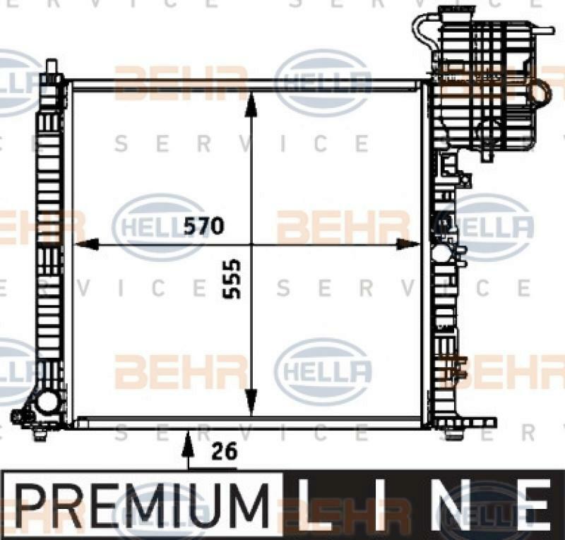 HELLA Kühler, Motorkühlung BEHR HELLA SERVICE *** PREMIUM LINE ***