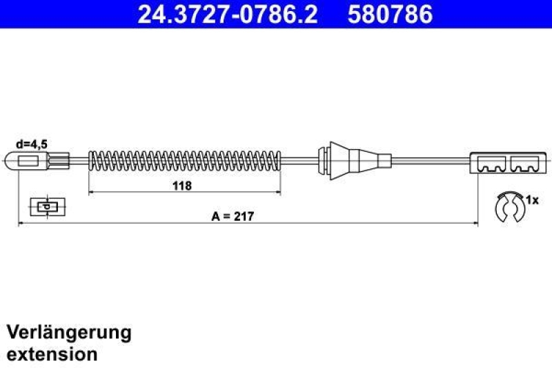 ATE Cable, parking brake